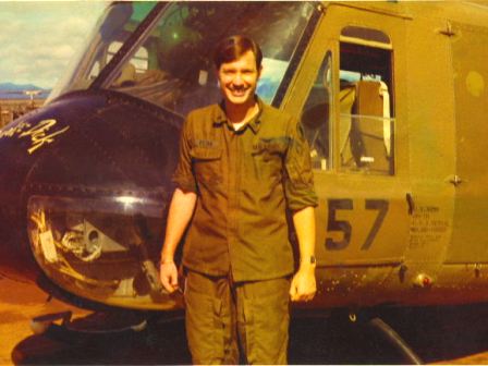 with helicopter in 'Nam